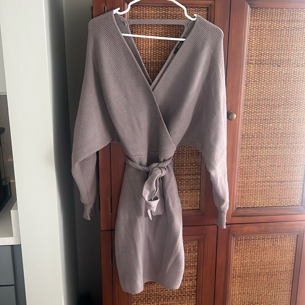 Grey Sweater Dress